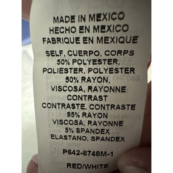 Bebe 2B White Red Striped Round Neck Maxi Dress Size Large - Picture 5 of 8